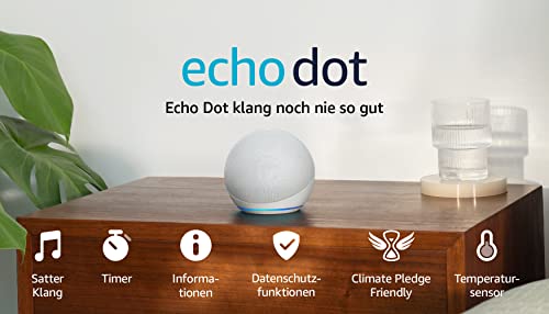 👉 Intelligenter WLAN- & Bluetooth-Lautsprecher – Neueste Generation, kraftvoller Klang, Sprachsteuerung, Farbe Weiß