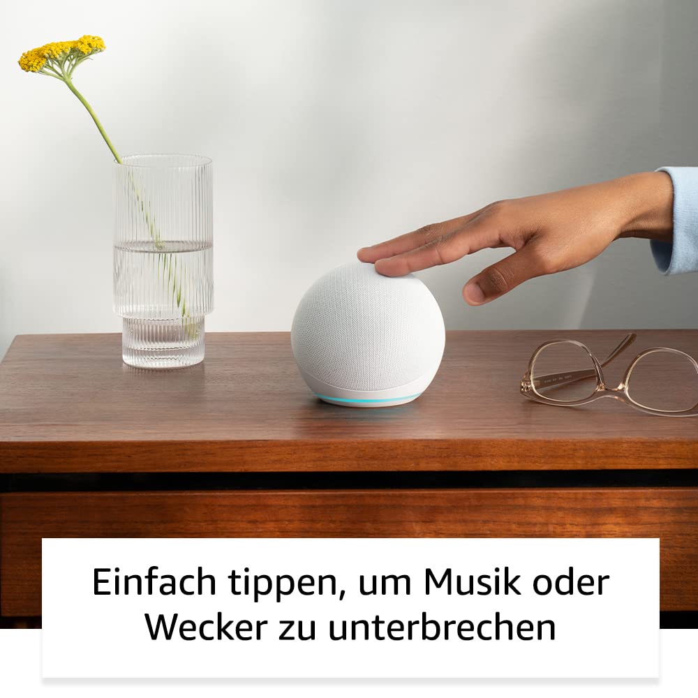 👉 Intelligenter WLAN- & Bluetooth-Lautsprecher – Neueste Generation, kraftvoller Klang, Sprachsteuerung, Farbe Weiß